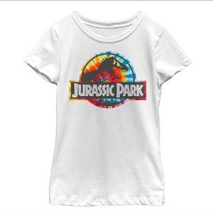 Jurassic park t-shirt. Unisex. Rainbow colors on white shirt. NWT